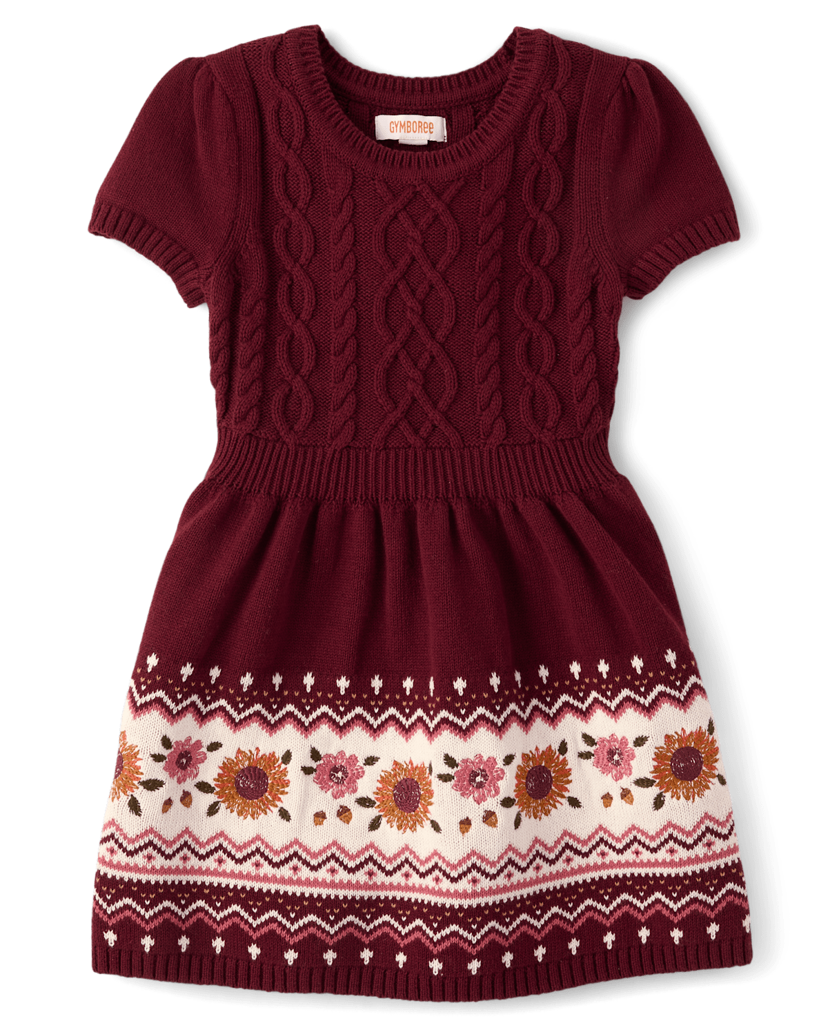 Детские платья Gymboree Girls Embroidered Floral Fairisle Sweater Dress - The Harvest Edit
