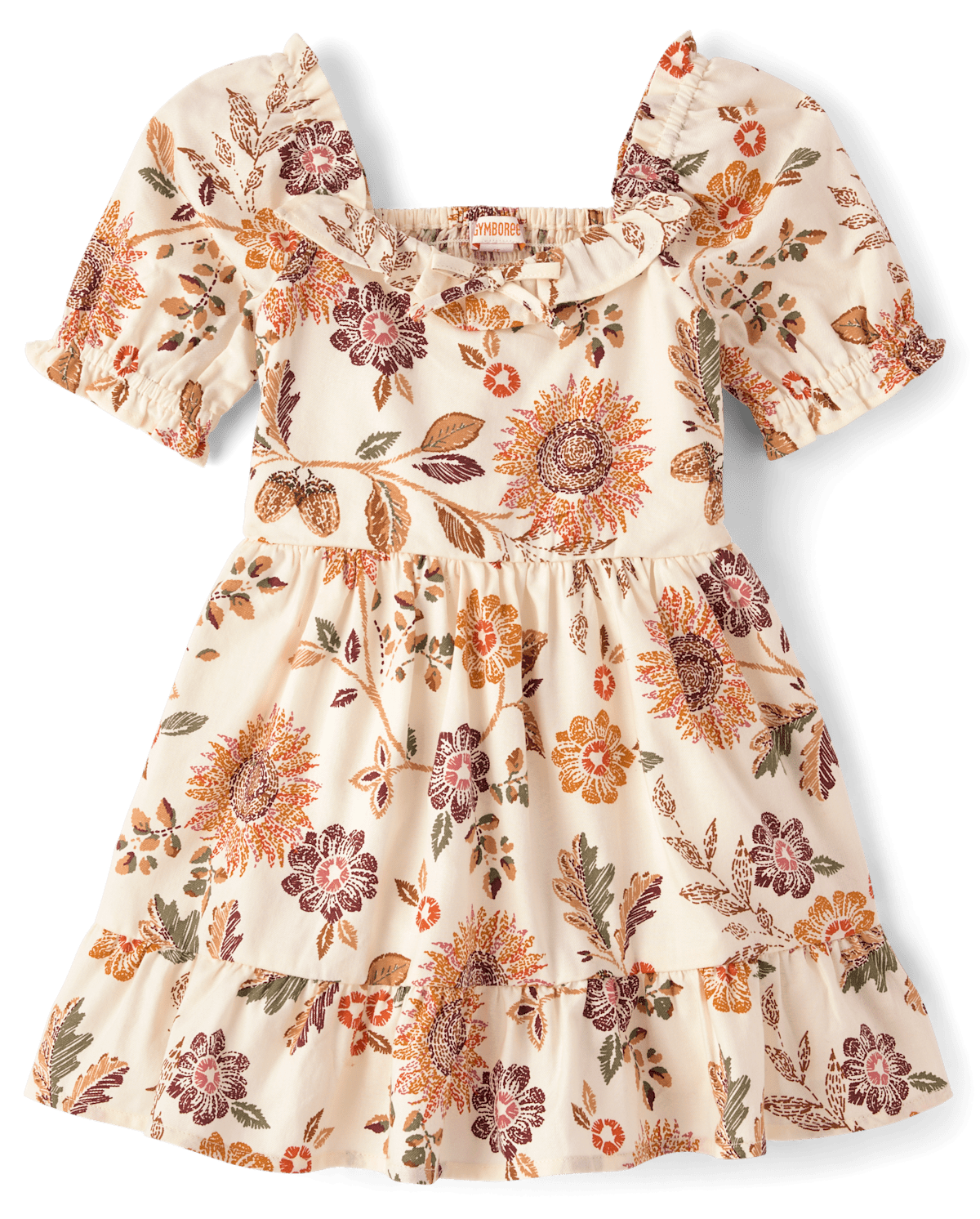 Детские платья Gymboree Girls Floral Flannel Ruffle Dress - The Harvest Edit