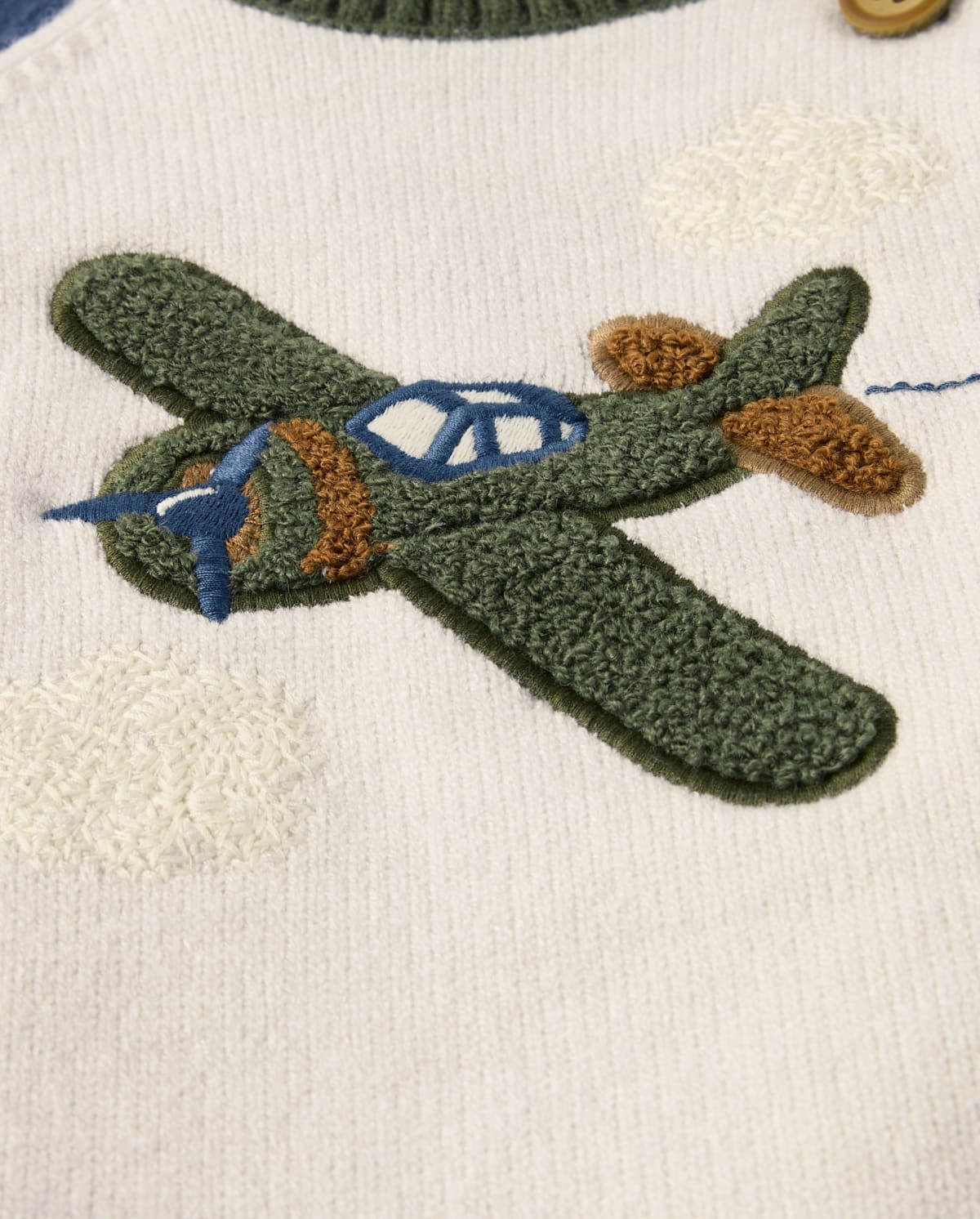 Gymboree Baby Boys Embroidered Chenille Airplane Sweater 2-Piece Outfit Set — фото 2