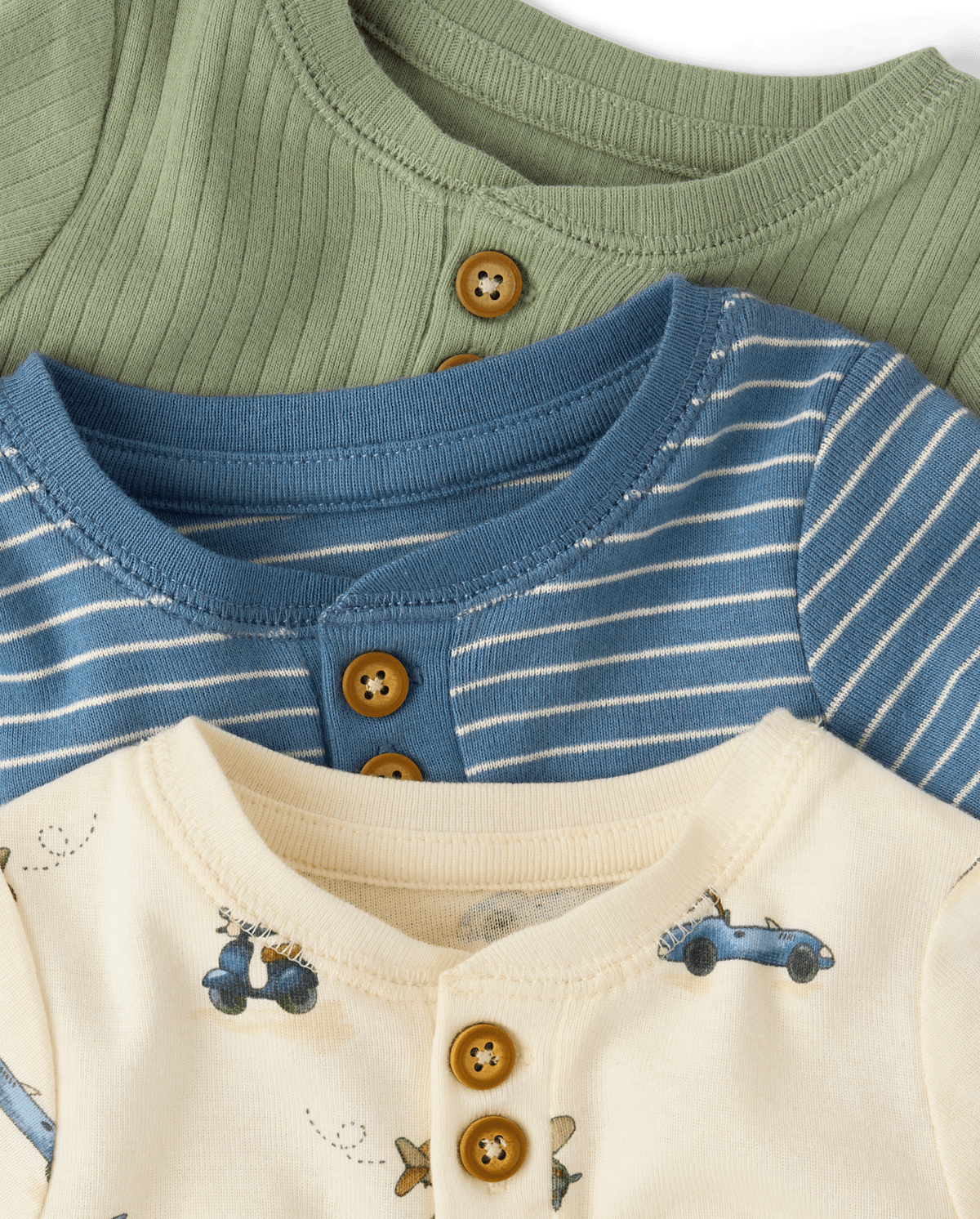 Боди хенли Gymboree для малышей с машинками, набор 3 шт