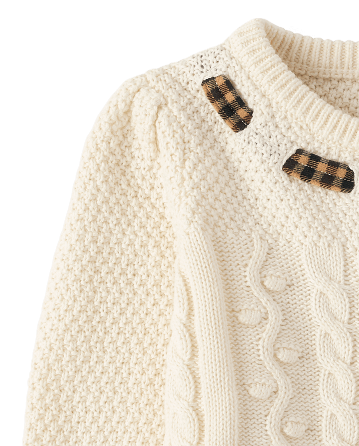 Детские свитеры Gymboree Girls Plaid Bow Puff Sleeve Sweater - Countryside Manor — фото 3
