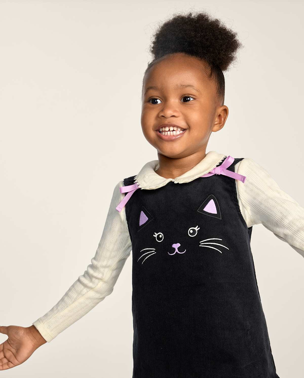 Детские платья Gymboree Girls Embroidered Cat Ruffle Jumper - Trick or Treat — фото 2