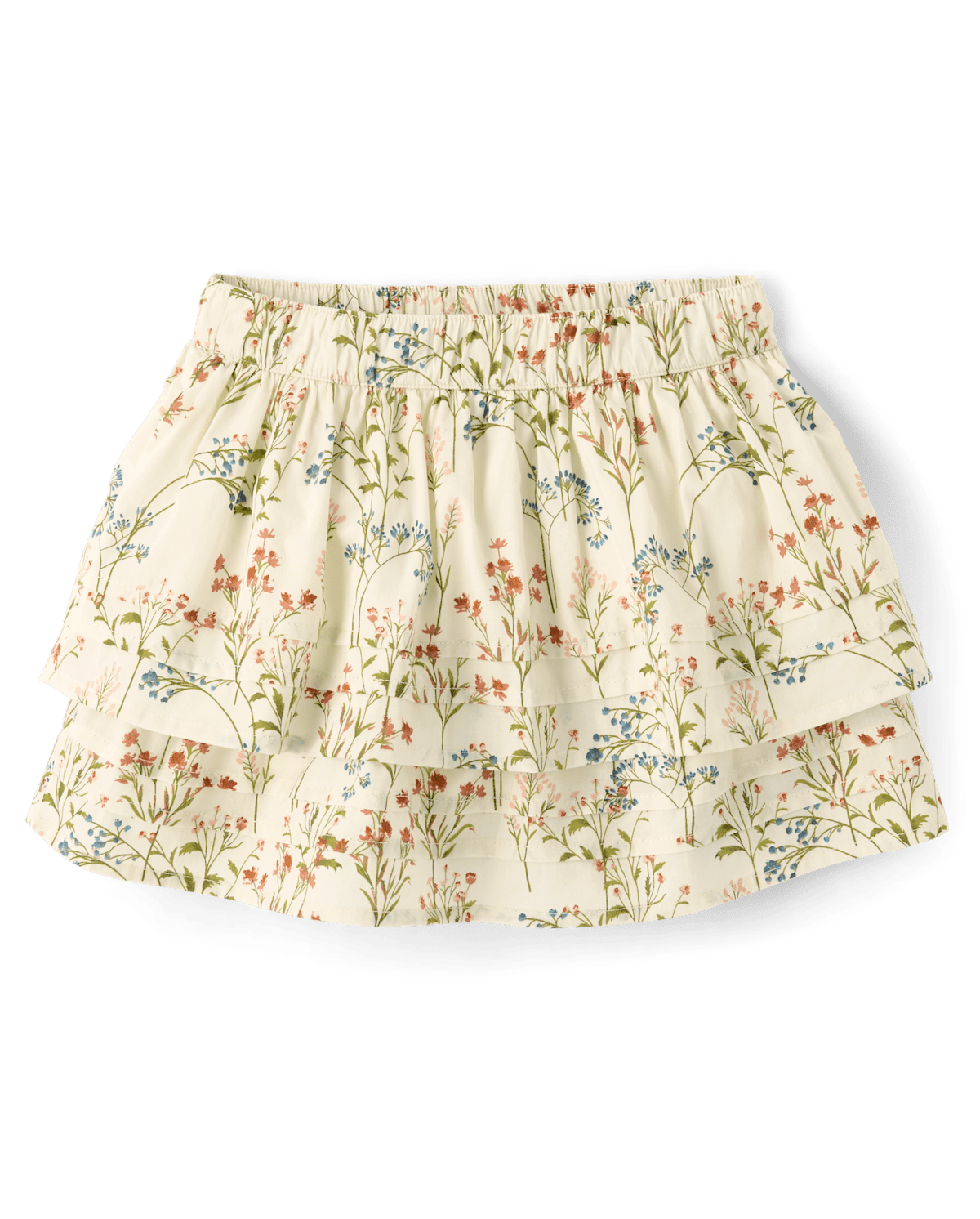 Детские юбки Gymboree Girls Floral Pintuck Tiered Ruffle Skort - Blue Sky Mountain