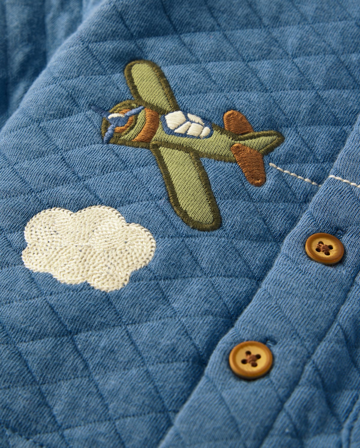 Gymboree Baby Boys Embroidered Airplane Quilted 2-Piece Outfit Set
