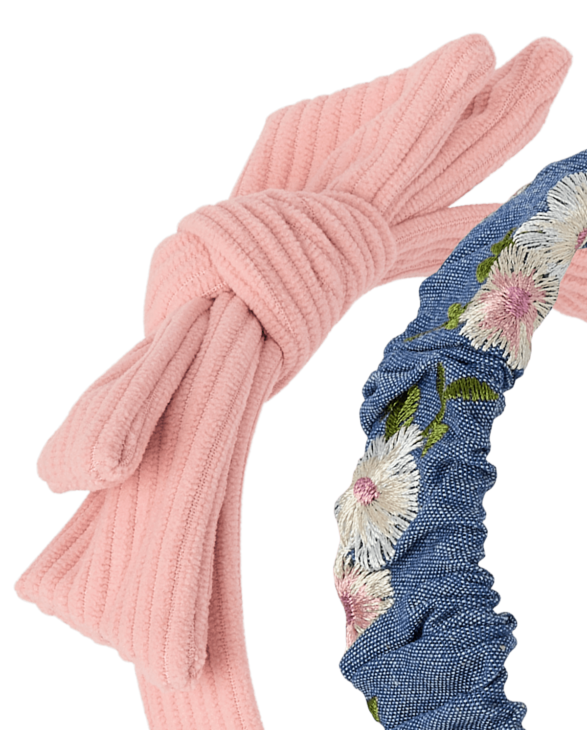 Детские аксессуары для волос Gymboree Girls Embroidered Floral Bow Headband 2-Pack - Blue Sky Mountain — фото 3