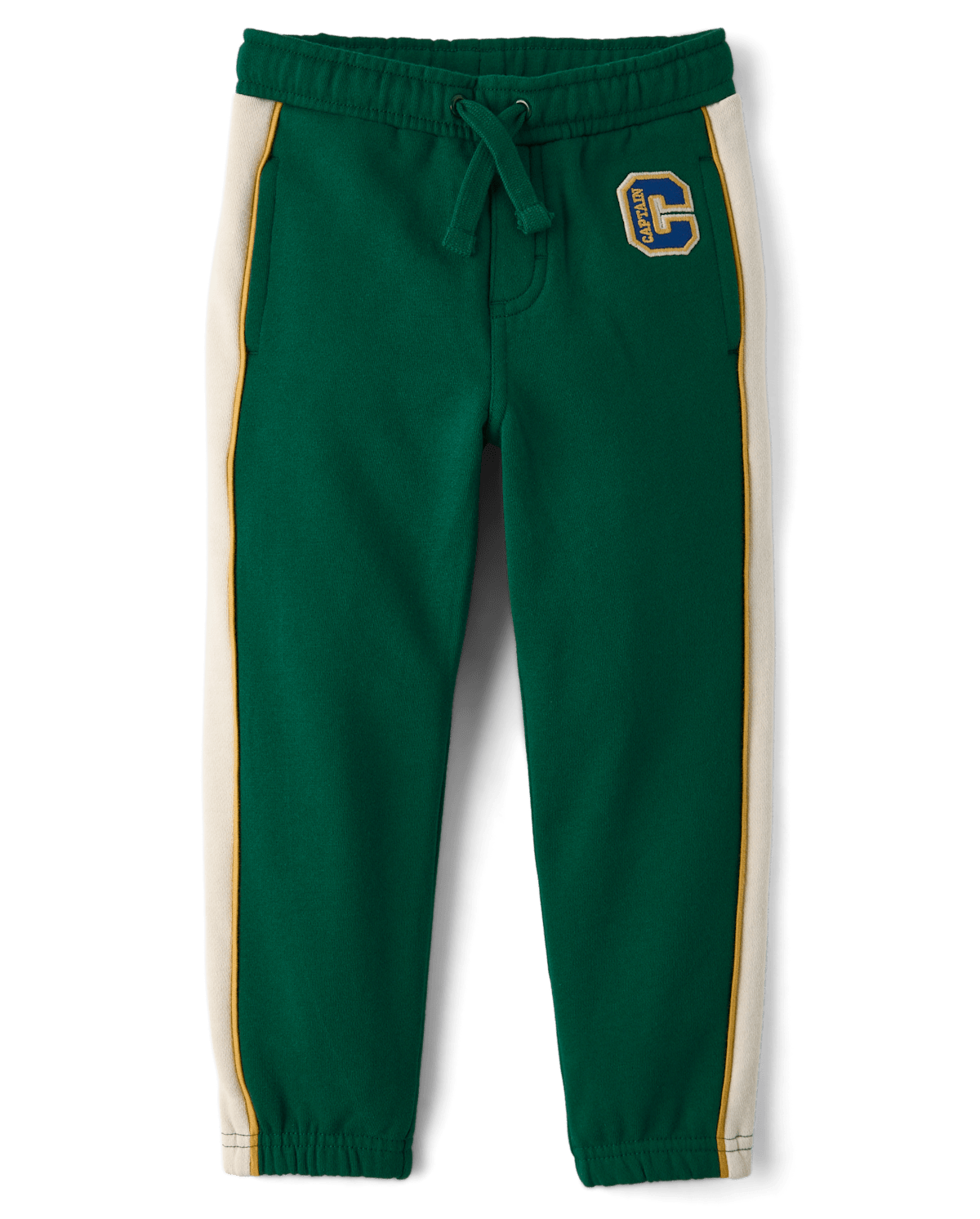 Детские брюки Gymboree Boys Embroidered Varsity Side Stripe Fleece Jogger Pants - Collegiate Club