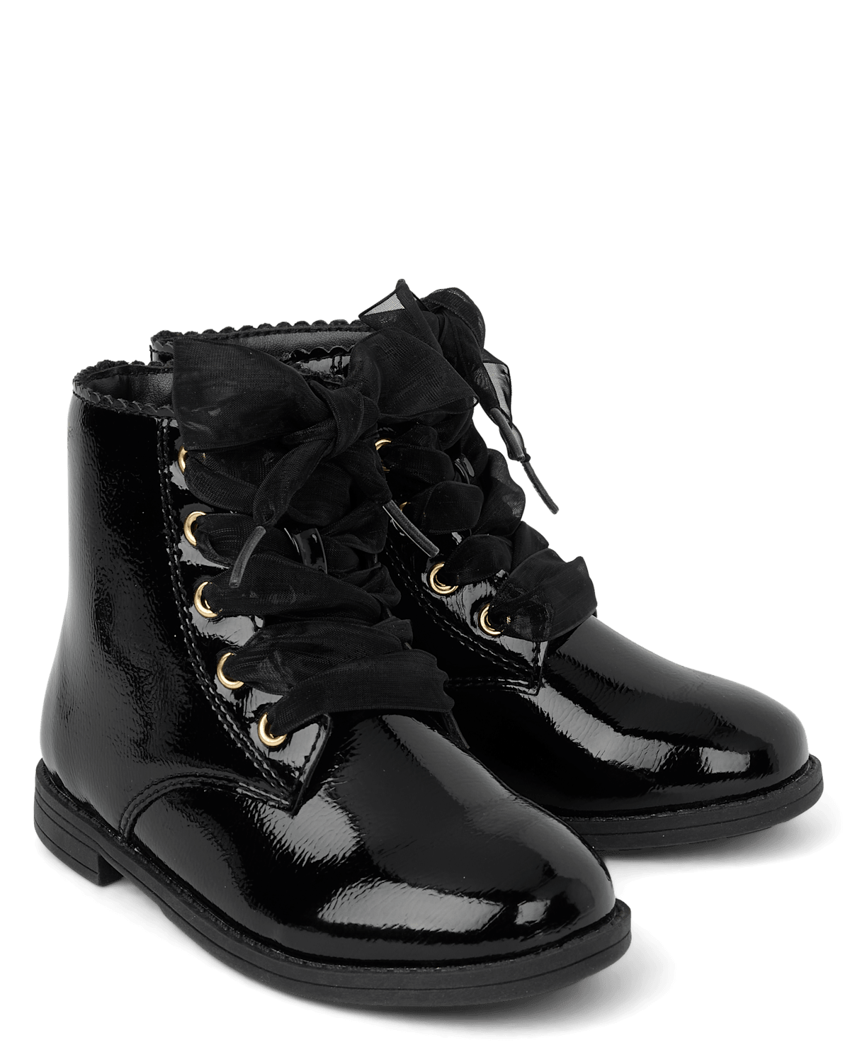 Детские ботинки Gymboree Girls Scalloped Lace Up Boots - Little Essentials — фото 2