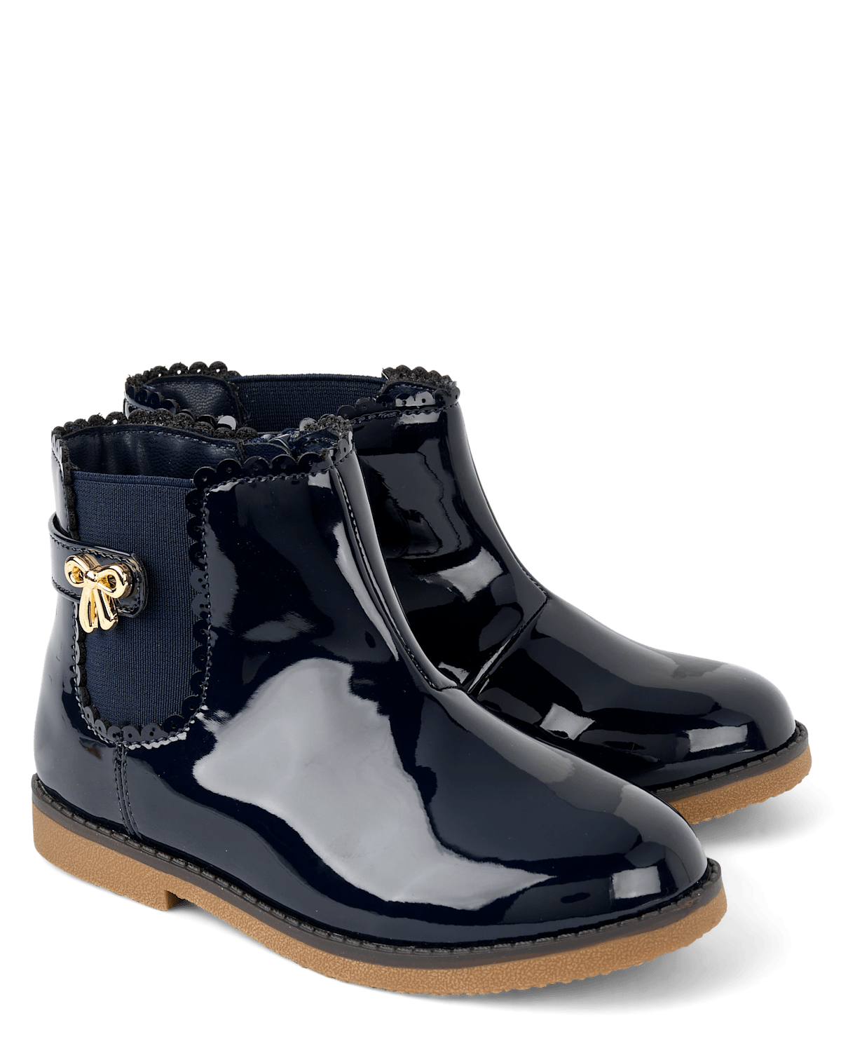 Детские ботинки Gymboree Girls Bow Scalloped Booties - Little Essentials — фото 2