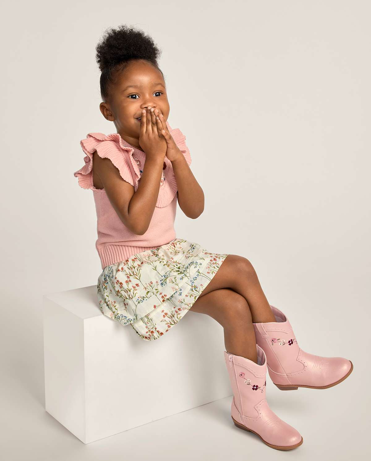 Детские ботинки Gymboree Girls Embroidered Floral Cowgirl Boots - Blue Sky Mountain