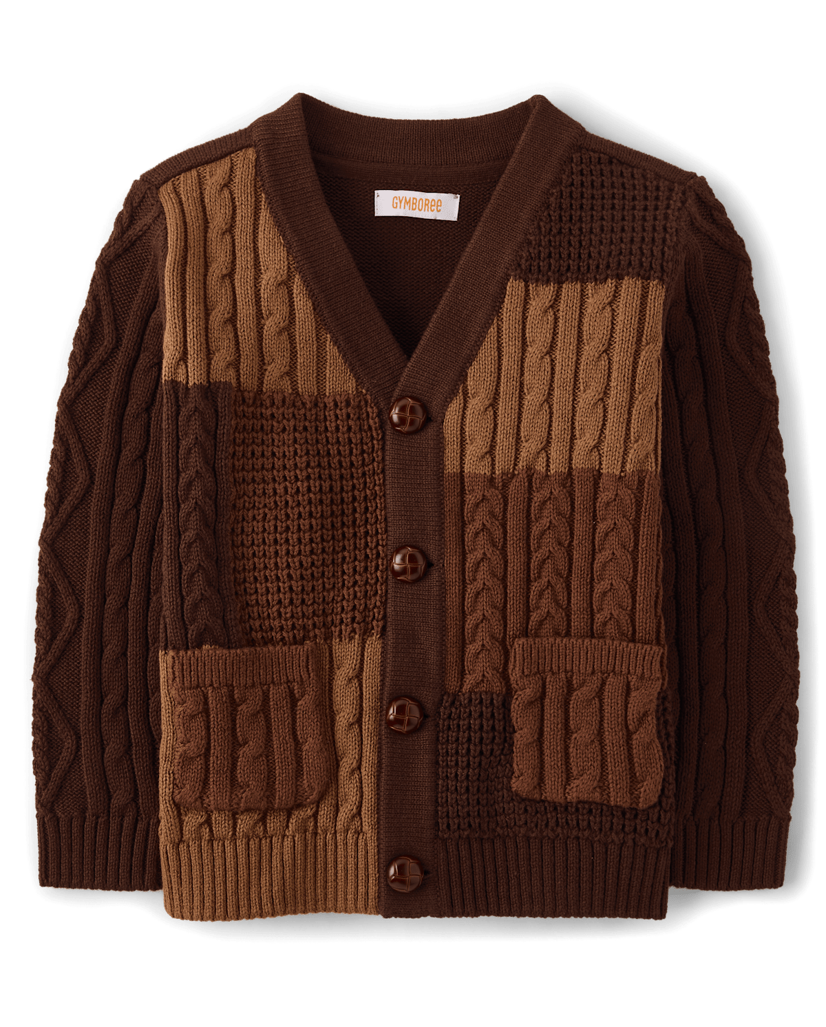 Детские кардиганы Gymboree Boys Patchwork Cable Knit Cardigan - Countryside Manor