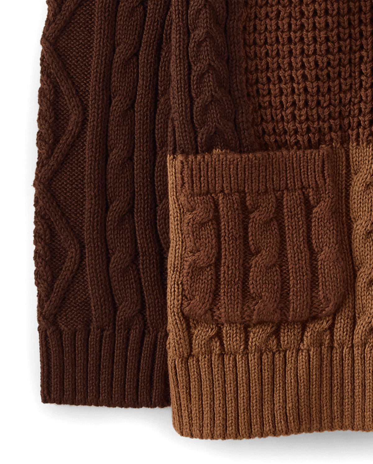Детские кардиганы Gymboree Boys Patchwork Cable Knit Cardigan - Countryside Manor — фото 3