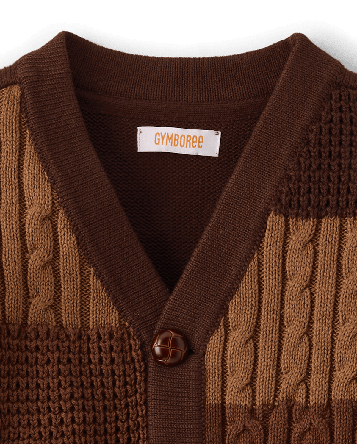 Детские кардиганы Gymboree Boys Patchwork Cable Knit Cardigan - Countryside Manor — фото 4