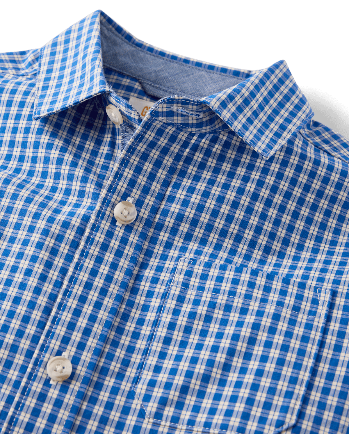 Детские рубашки Gymboree Boys Plaid Poplin Button Up Shirt - Collegiate Club — фото 2