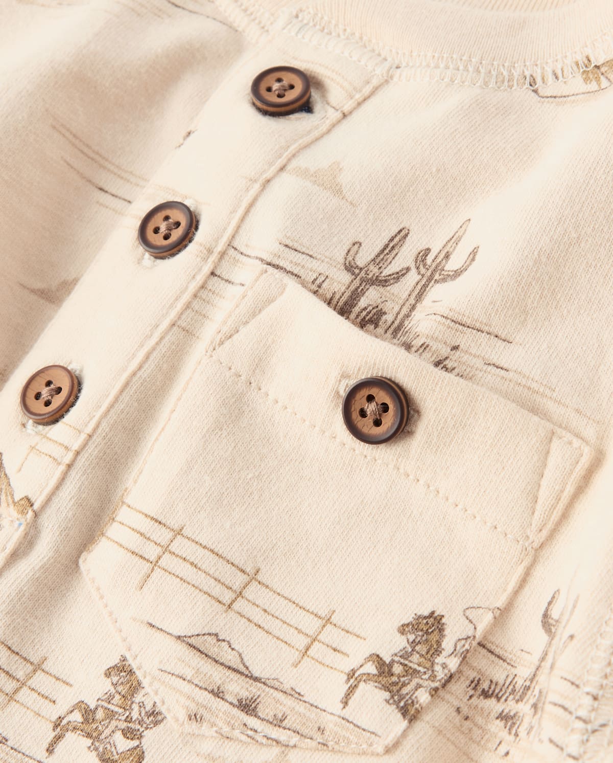 Детские топы Gymboree Boys Cowboy Henley Top - Blue Sky Mountain — фото 2