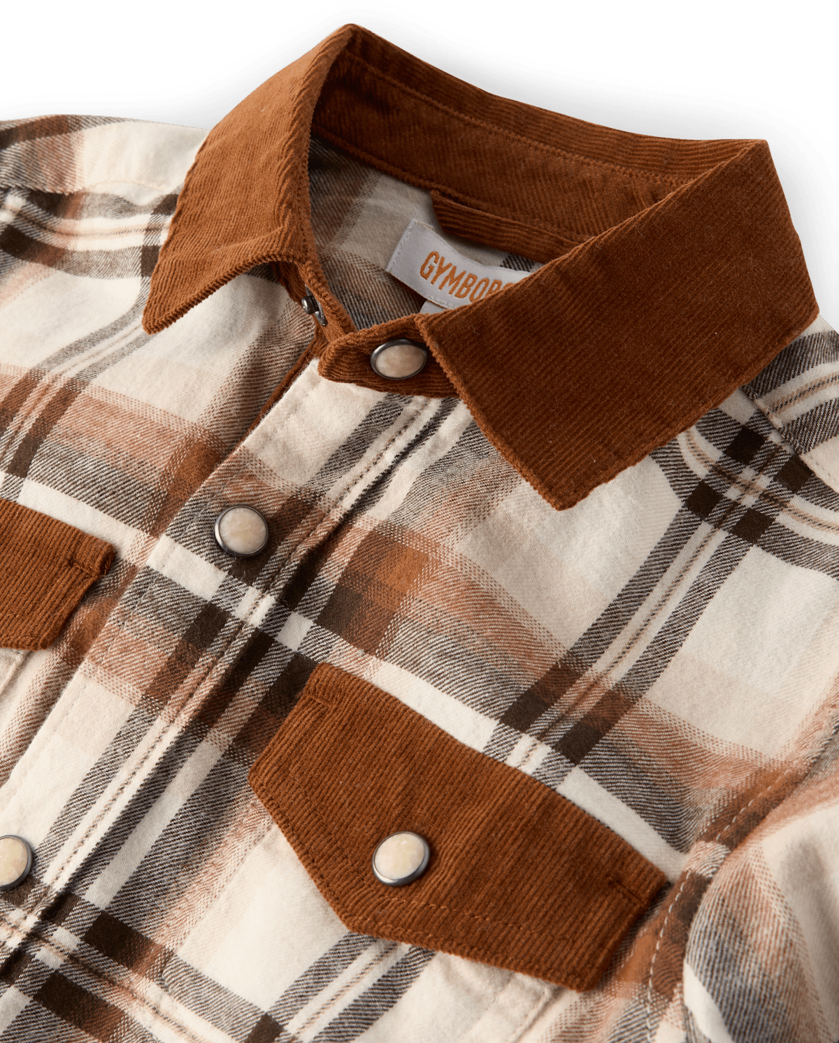 Детские рубашки Gymboree Boys Plaid Flannel Snap Front Shirt - Blue Sky Mountain — фото 2