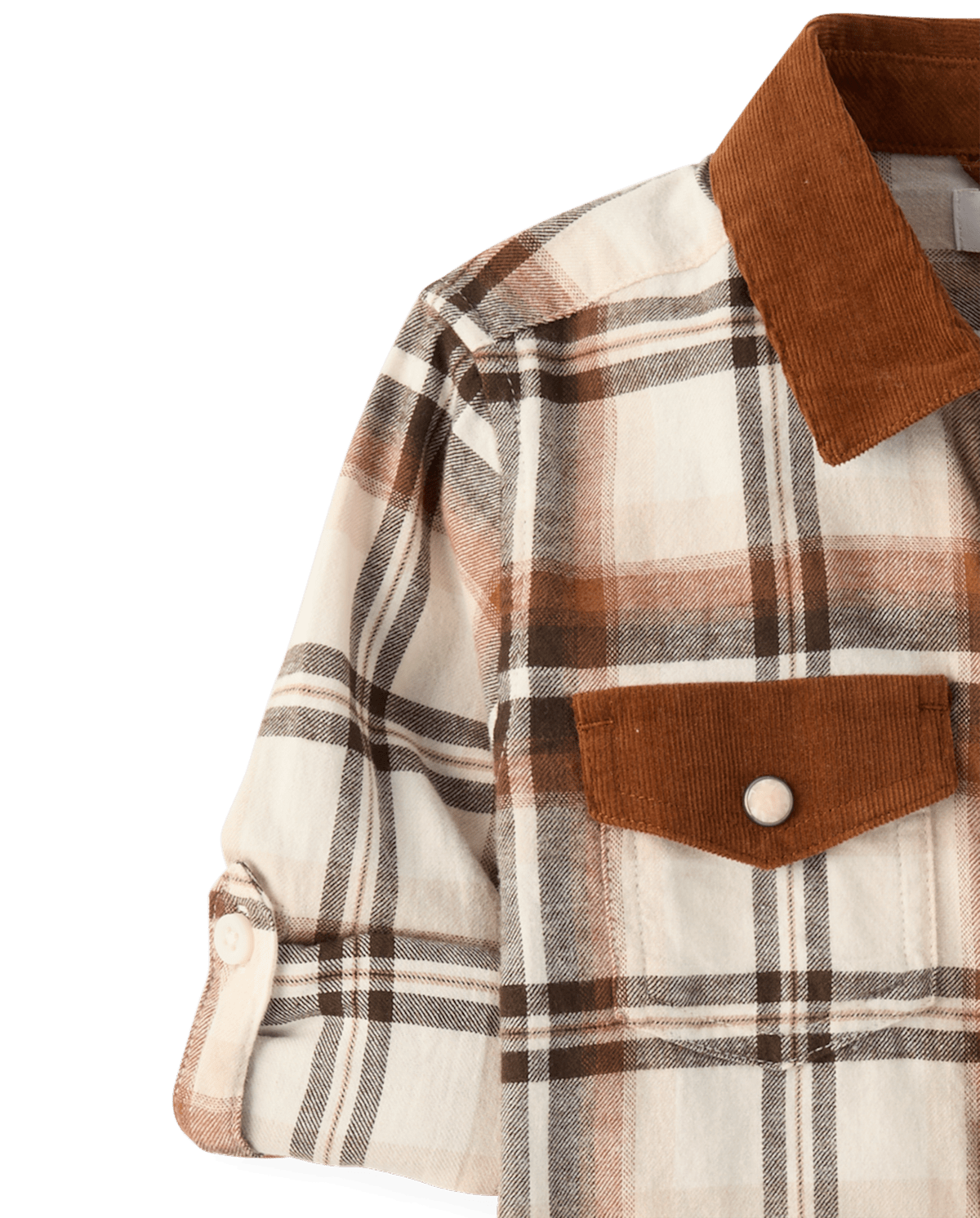 Детские рубашки Gymboree Boys Plaid Flannel Snap Front Shirt - Blue Sky Mountain — фото 3