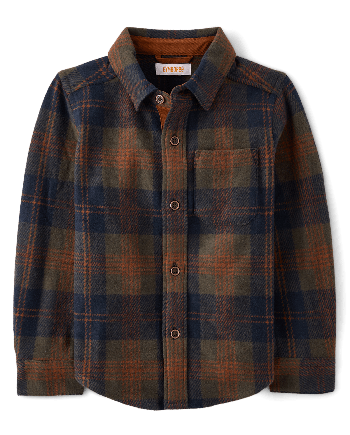 Gymboree Boys Plaid Cozy Knit Button Up Shirt - Countryside Manor