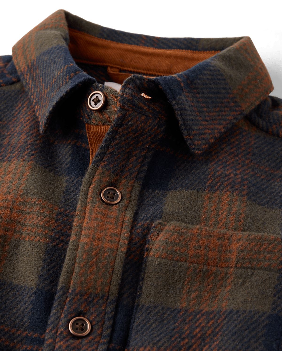 Gymboree Boys Plaid Cozy Knit Button Up Shirt - Countryside Manor — фото 2