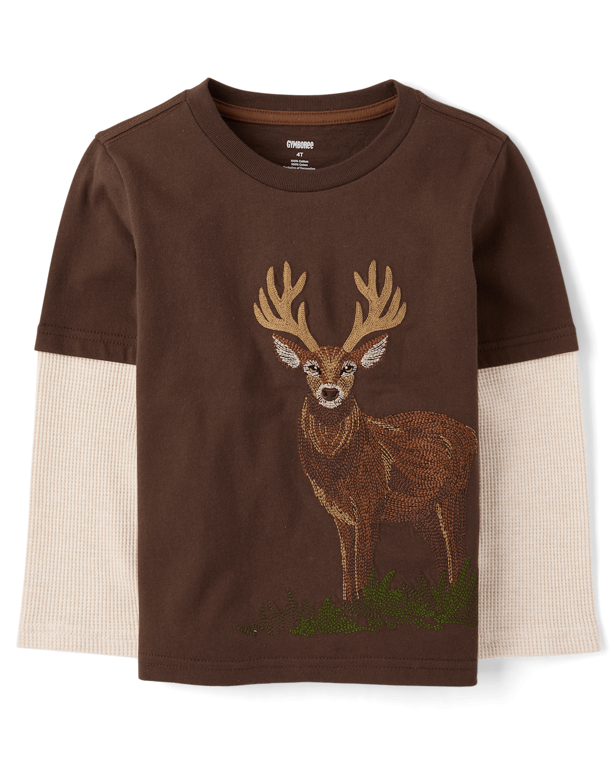 Детские топы Gymboree Boys Embroidered Deer Layered Top - Countryside Manor — фото 1