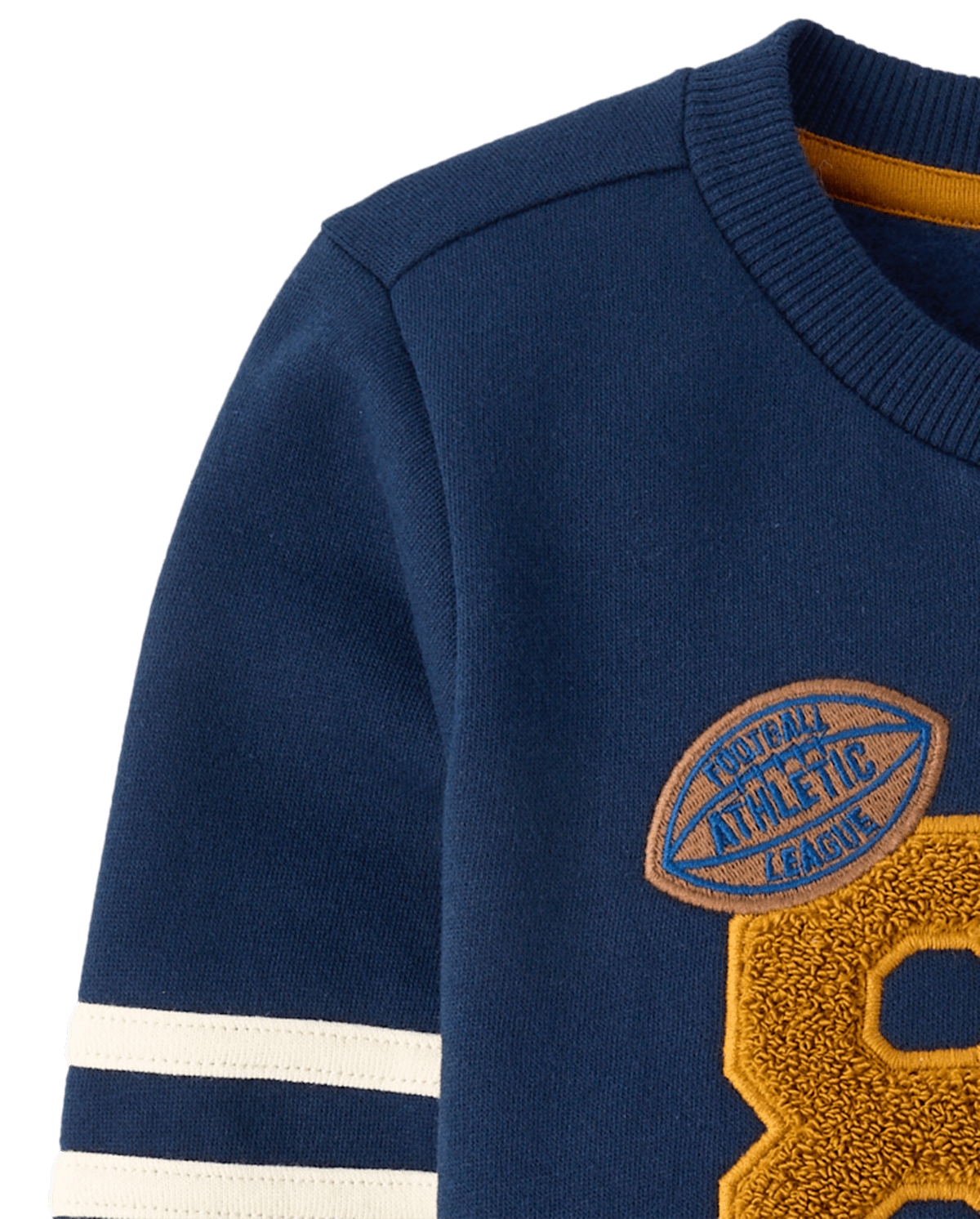 Детские худи Gymboree Boys Embroidered Chenille Varsity Fleece Sweatshirt - Collegiate Club — фото 3