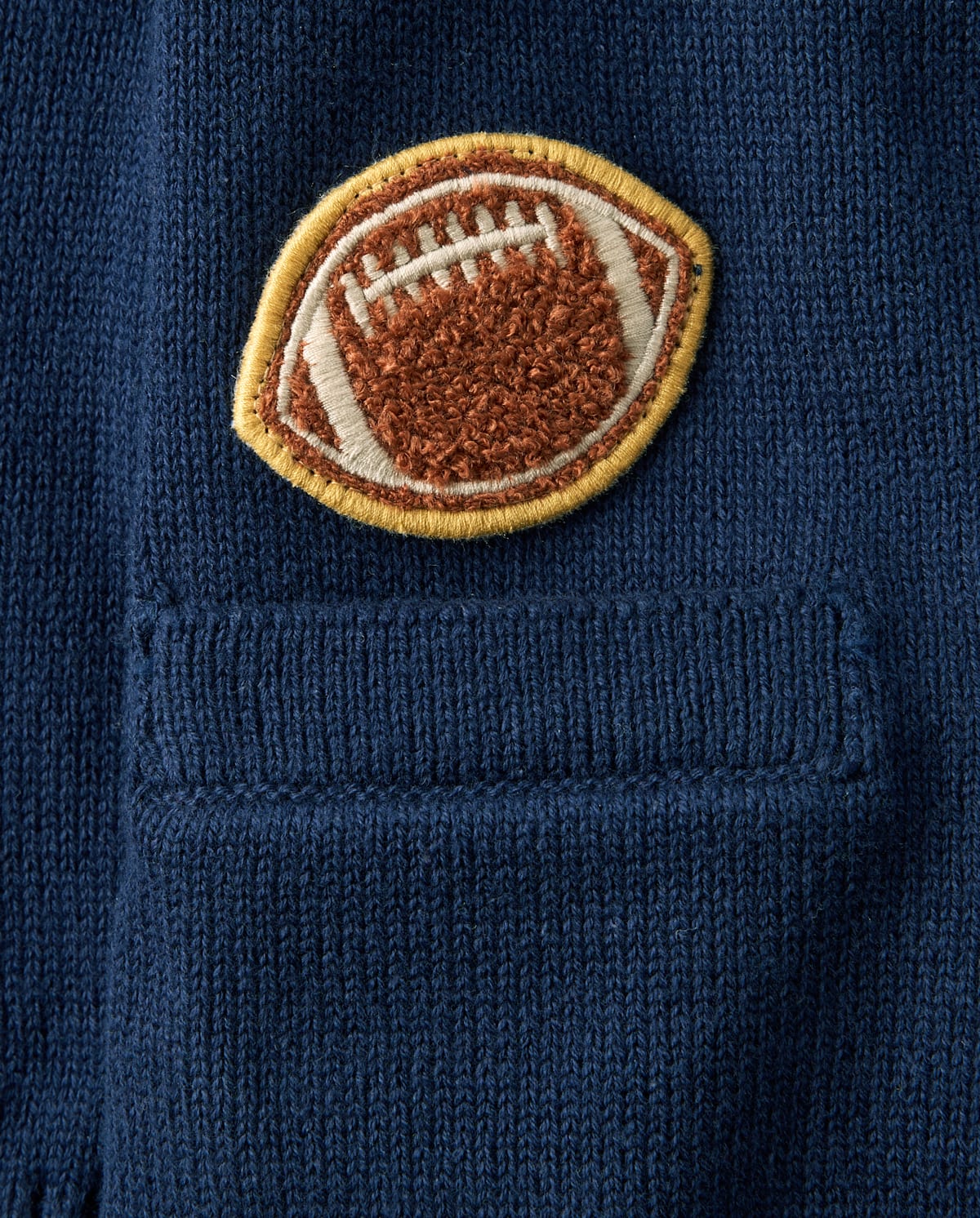 Детские кардиганы Gymboree Boys Applique Varsity Football Patch Cardigan - Collegiate Club — фото 4