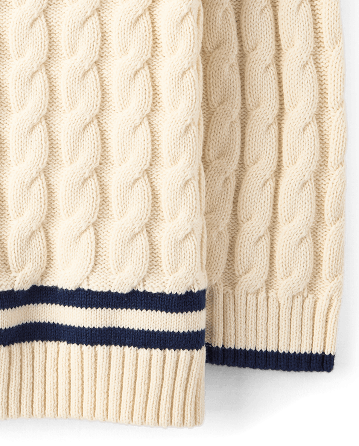Детские свитеры Gymboree Kids Tipped Cable Knit V-Neck Sweater - Collegiate Club — фото 4
