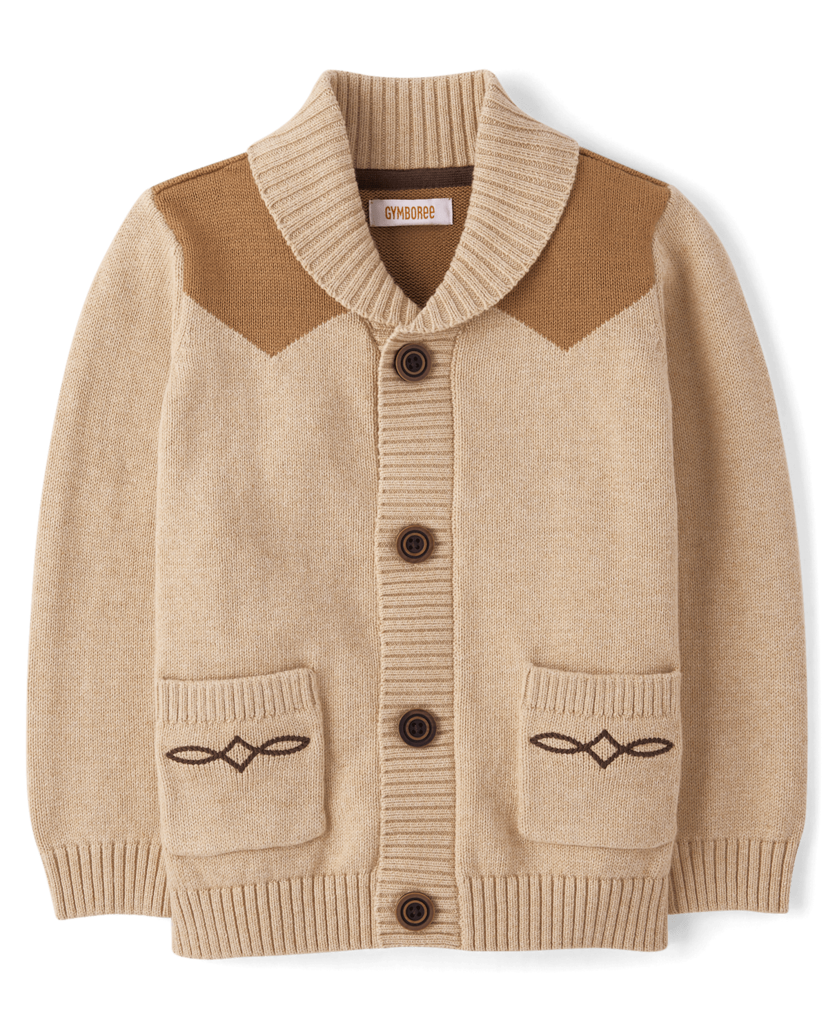 Детские кардиганы Gymboree Boys Embroidered Horse Shawl Cardigan - Blue Sky Mountain — фото 2