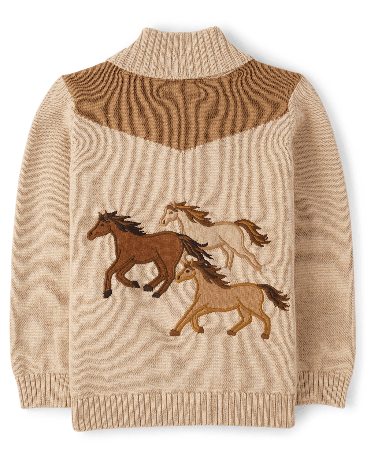 Детские кардиганы Gymboree Boys Embroidered Horse Shawl Cardigan - Blue Sky Mountain — фото 3