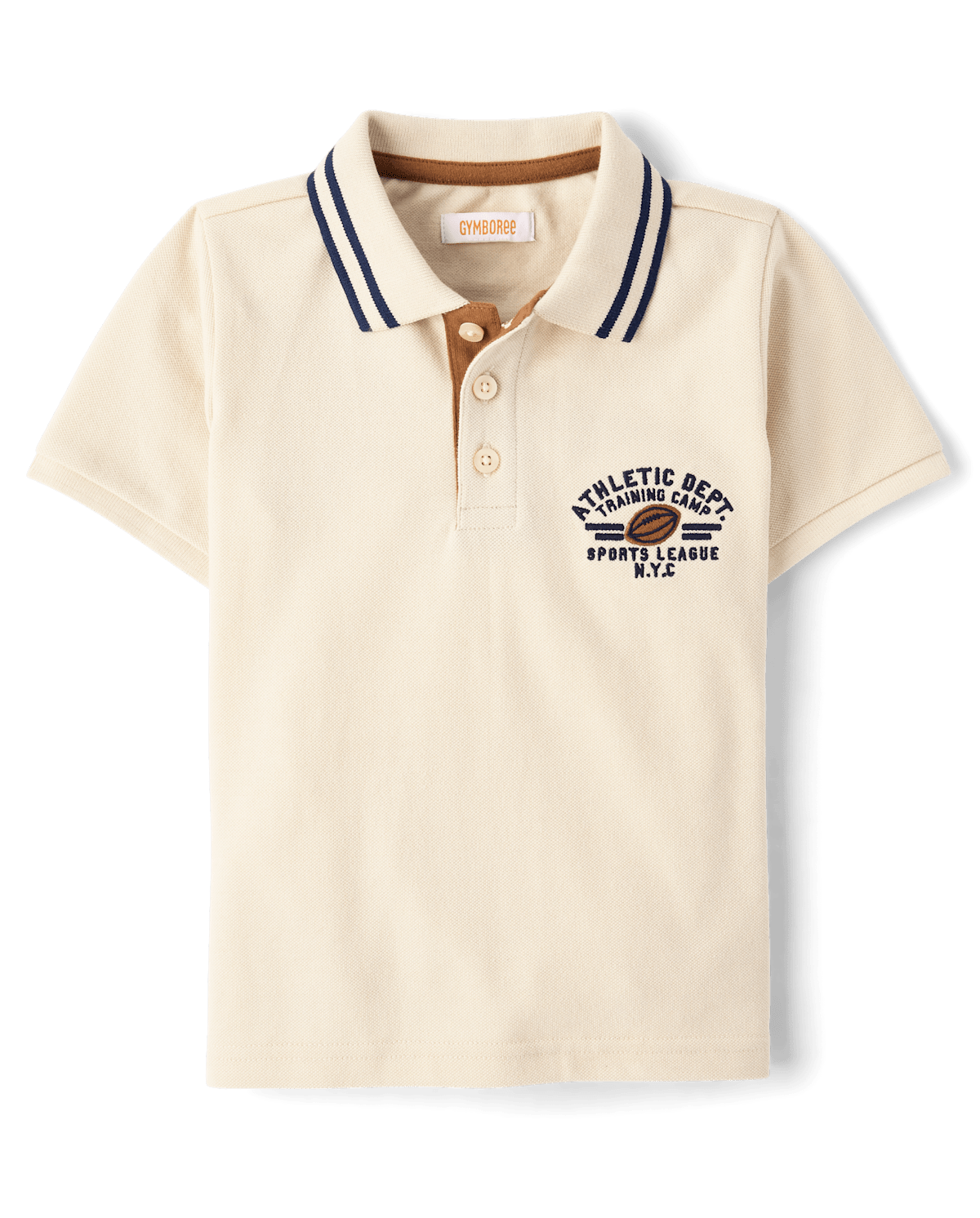 Детские топы Gymboree Boys Embroidered Varsity Polo - Collegiate Club