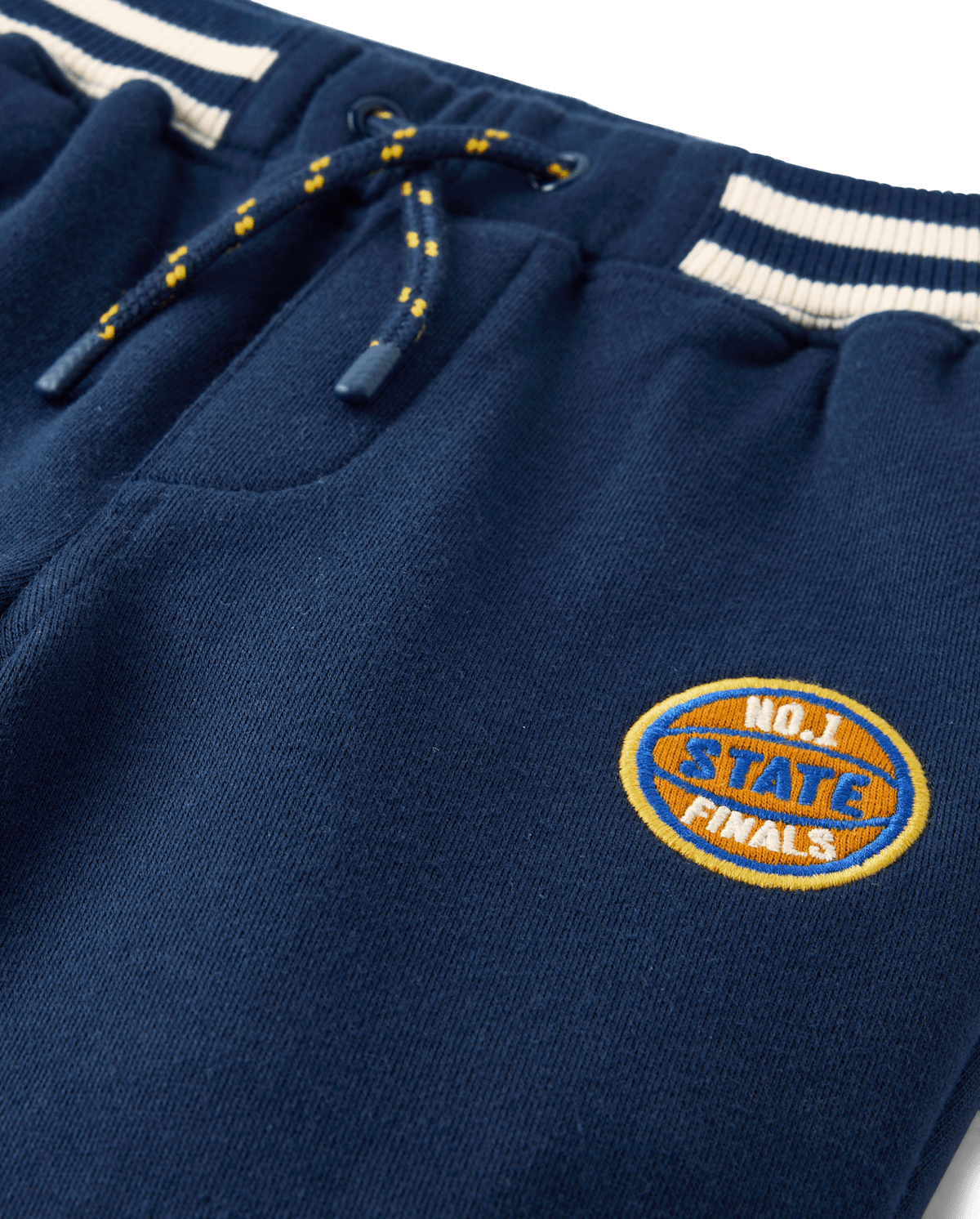 Детские брюки Gymboree Boys Embroidered Varsity Fleece Jogger Pants - Collegiate Club — фото 2