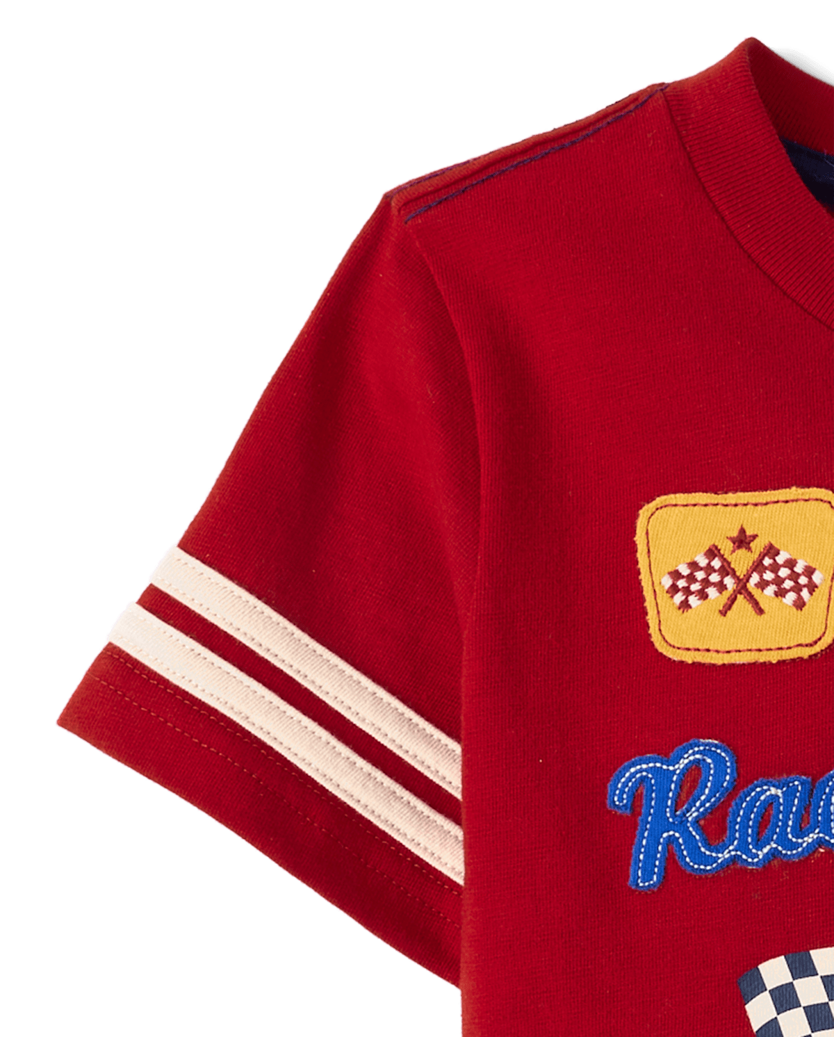 Детские топы Gymboree Boys Applique Racecar Varsity Top - Collegiate Club — фото 3