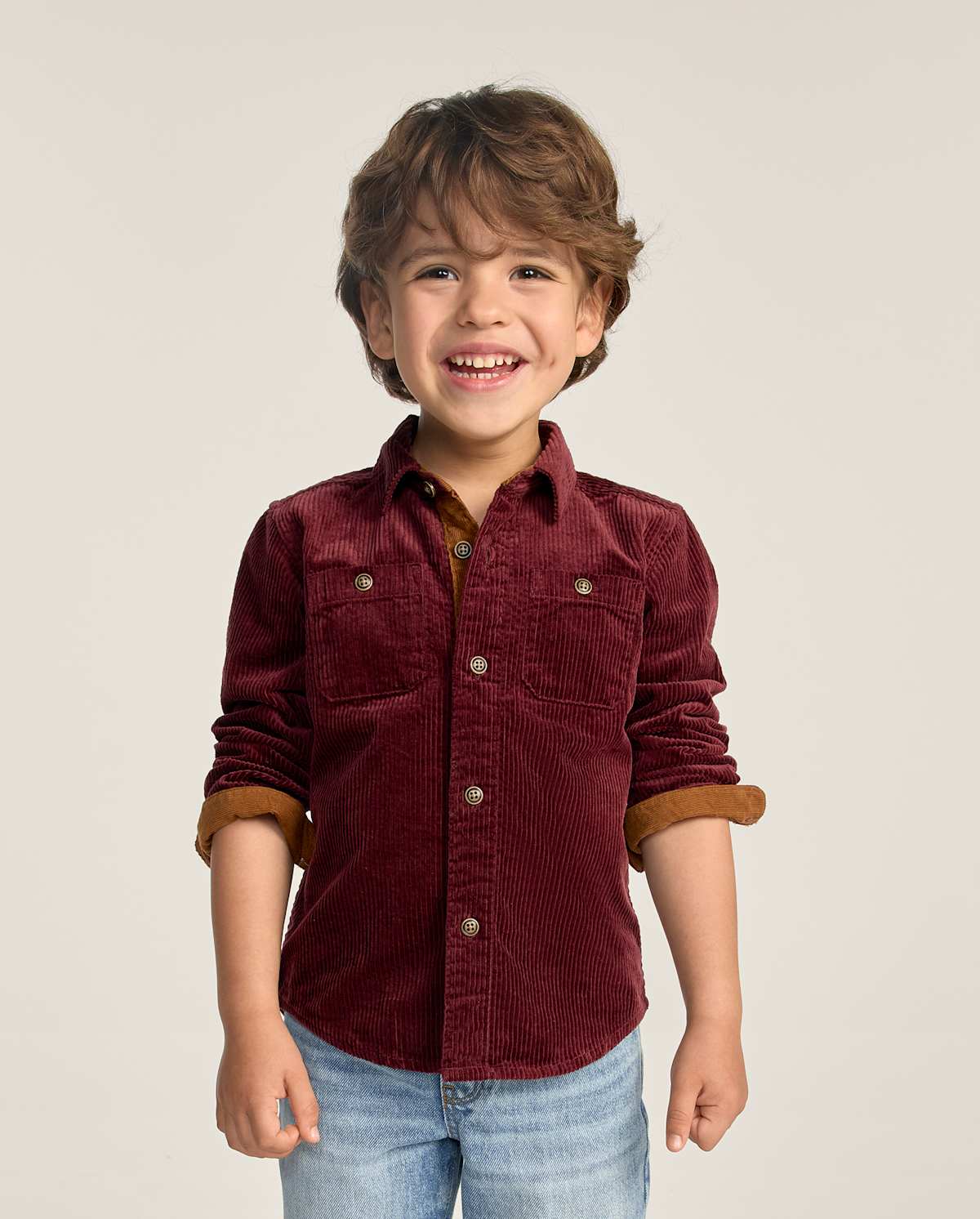 Детские рубашки Gymboree Boys Textured Corduroy Button Up Shirt - The Harvest Edit — фото 2
