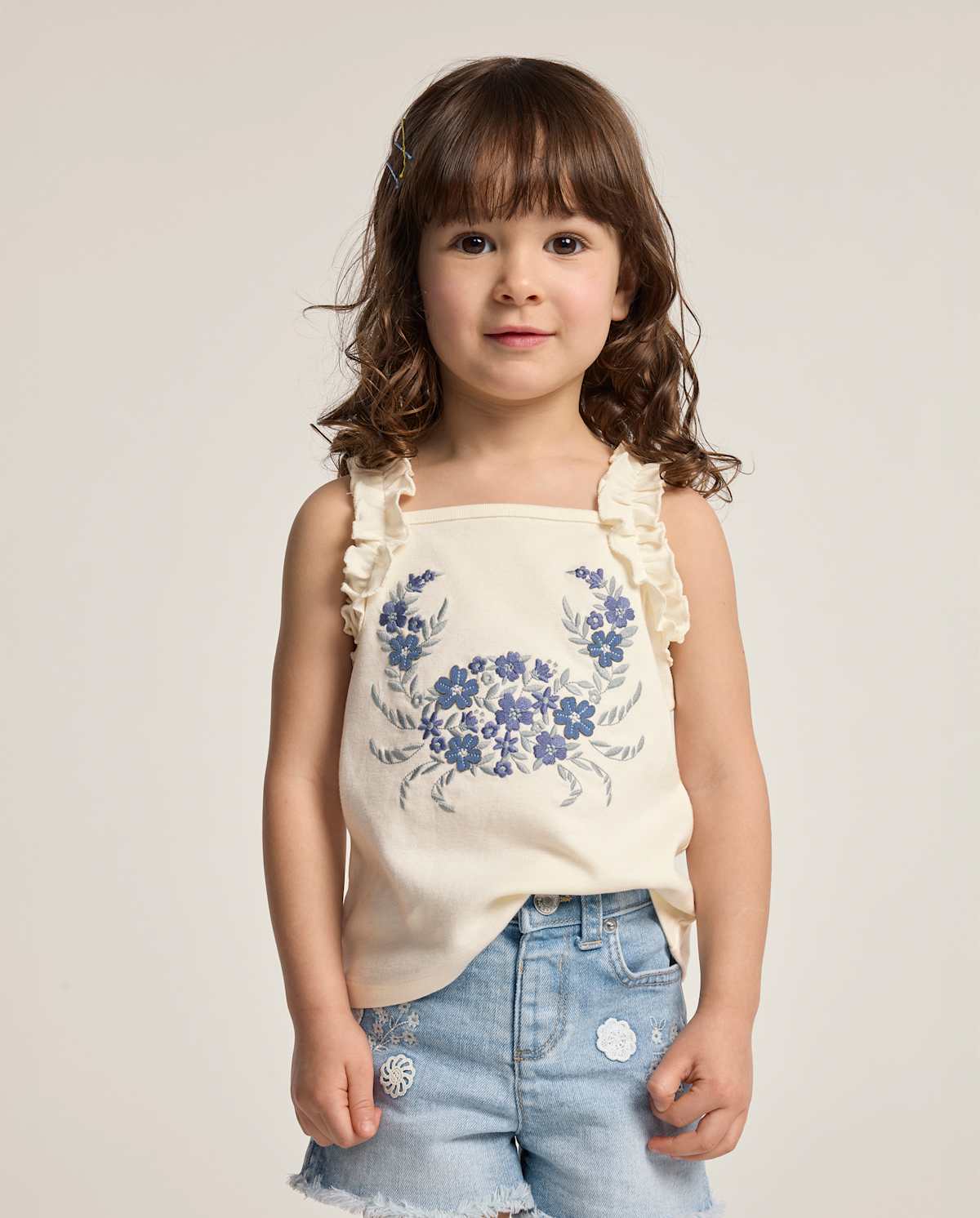 Детские топы Gymboree Girls Embroidered Sea Creature Tank Top 2-Pack - Driftwood Bay — фото 3