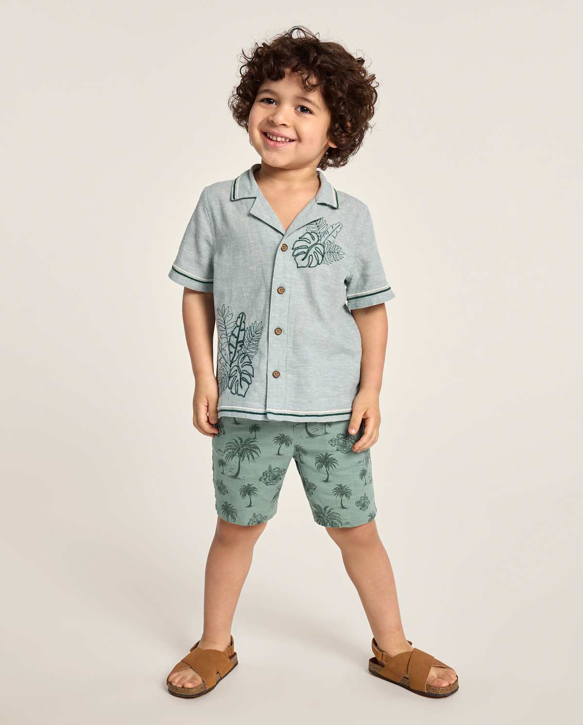 Детский комплект из 2 предметов Gymboree с вышивкой, лён