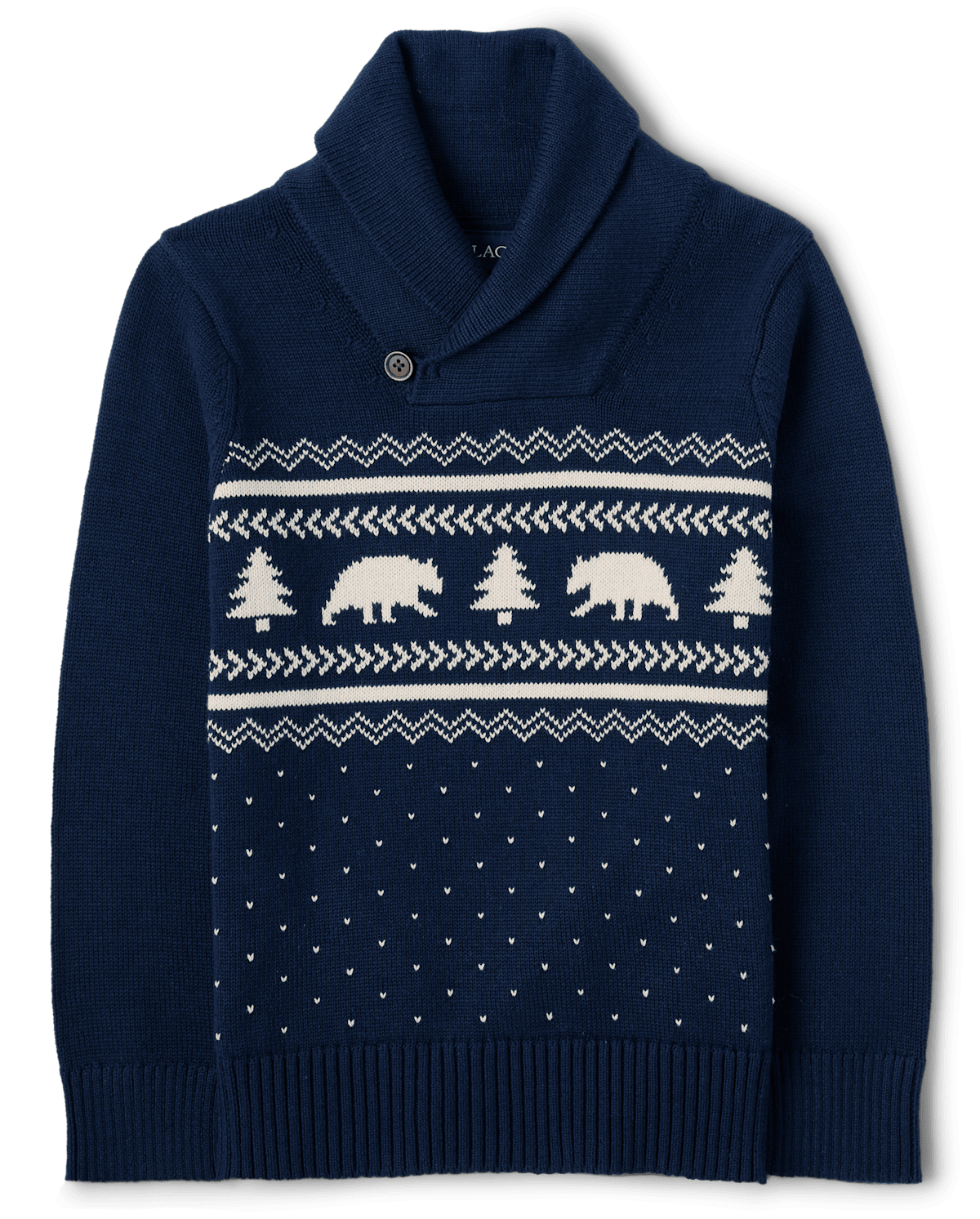 Детские свитеры Gymboree Boys Bear Fairisle Shawl Neck Sweater
