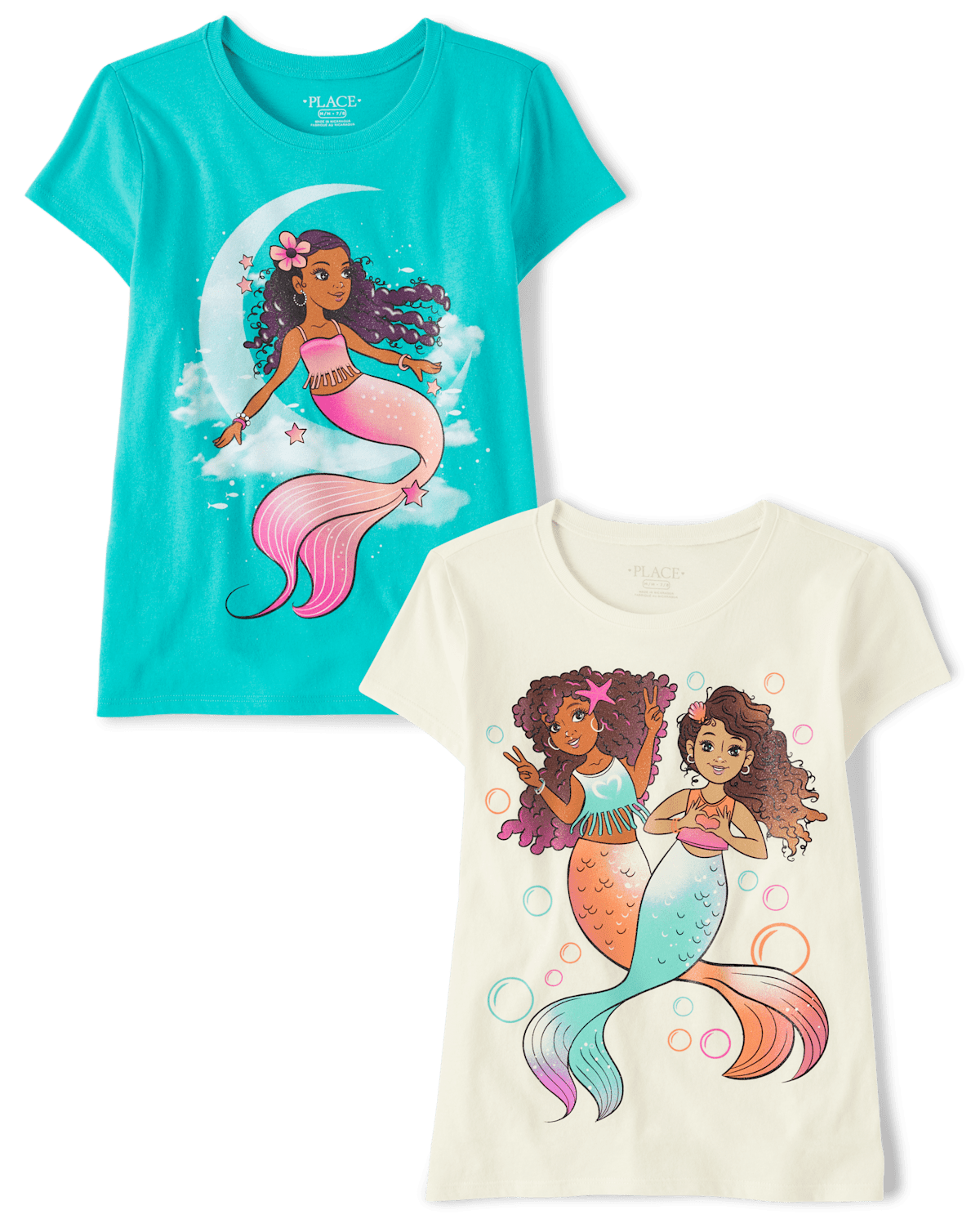 Детские футболки Gymboree Girls Mermaid Graphic Tee 2-Pack