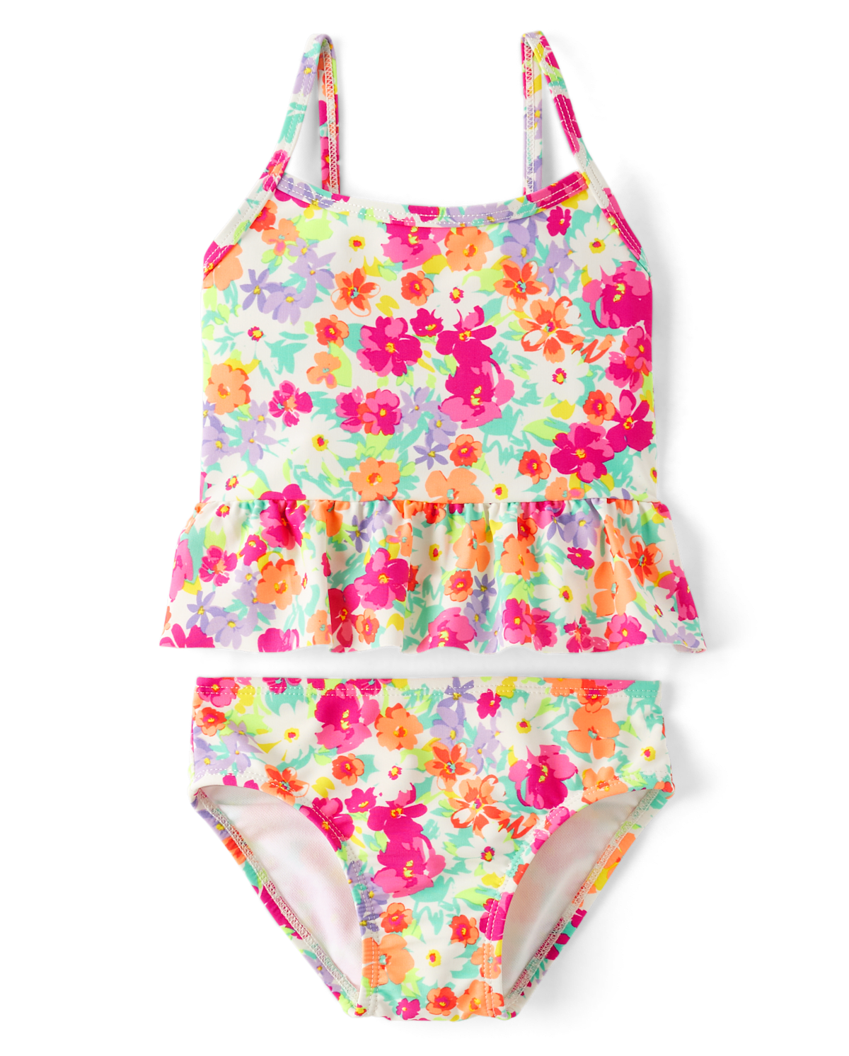 Детские купальники Gymboree Baby And Toddler Girls Floral Ruffle Tankini Swimsuit