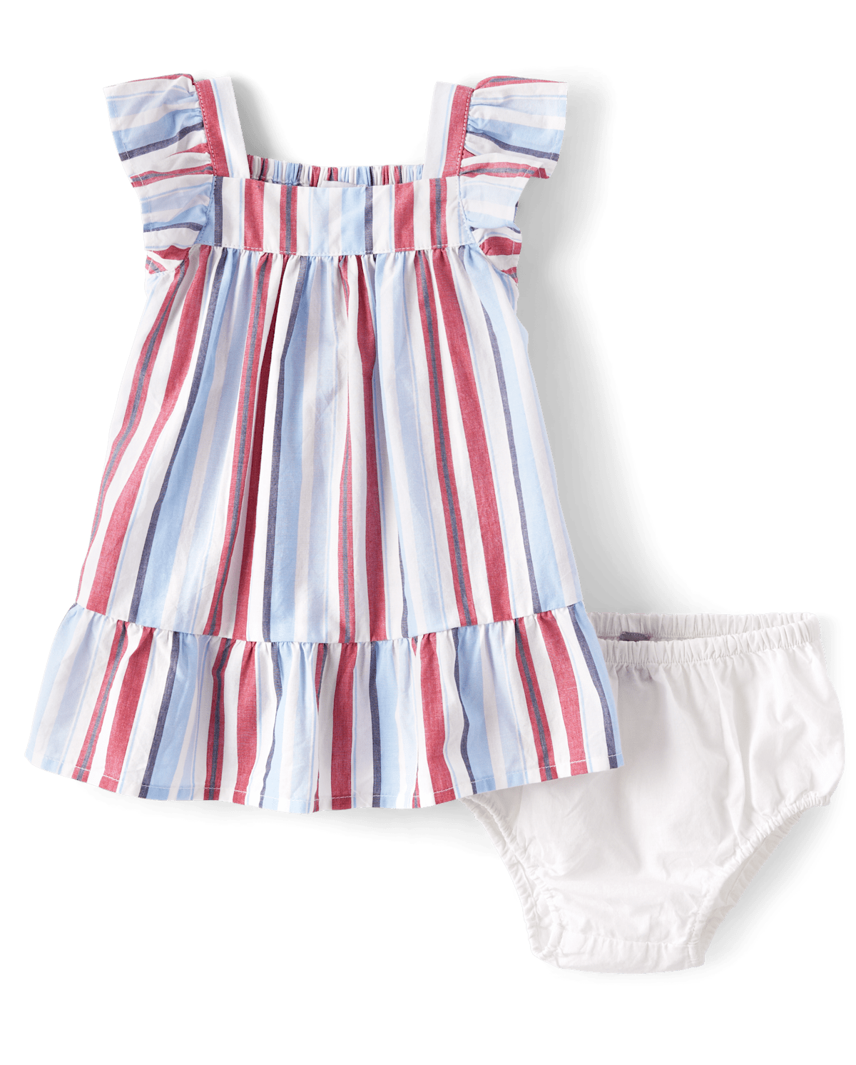 Детские платья Gymboree Baby Girls Striped Poplin Ruffle Dress