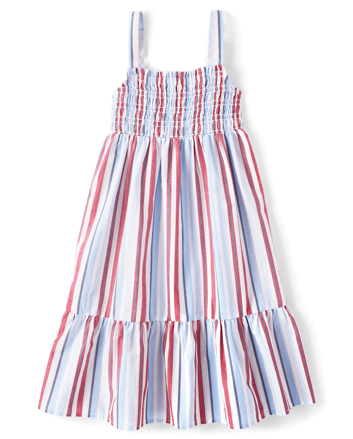 Детские платья Gymboree Girls Striped Poplin Midi Tiered Dress