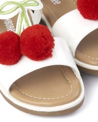 Girls pom pom sales sandals