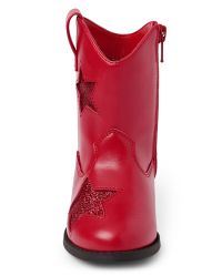 Girls Embroidered Star Cowgirl Boots RED Gymboree CA