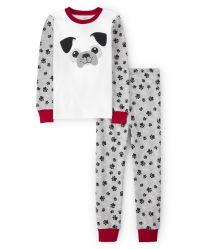 Boys Long Sleeve Pug Snug Fit Cotton Pajamas Gymmies MULTI Gymboree CA