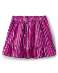 G Lifestyle 14 1/2-Inch Starfish Ruffle Skort - Pink - FINAL SALE