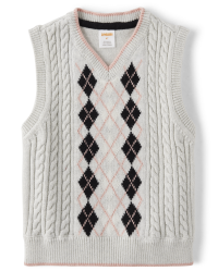 トップス LAD MUSICIAN LINEN KNIT ARGYLE VEST トップス LAD MUSICIAN