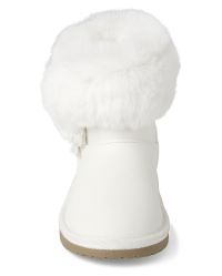 Girls Chalet Boots Gymboree WHITE