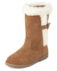 Girls Faux Fur Boots TAN Gymboree CA