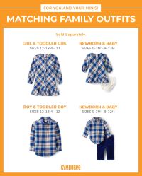 Gymboree - Pops of plaid & matching styles for the entire family