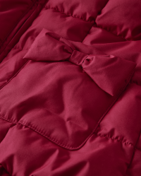 Girls Long Sleeve Puffer Jacket Christmas Cabin RED Gymboree CA