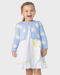 Cardigan Long Rose Avec Motif Chat Pour Fille, Marque GYMBOREE, Taille 5 Ans (110cm) - Occasion TB état