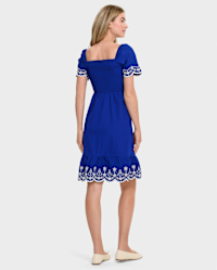 Womens Mommy And Me Short Flutter Sleeve Eyelet Poplin Woven Tiered ...
